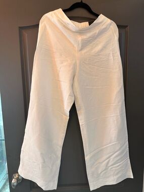 Kenneth Cole White Wide-Leg Pants